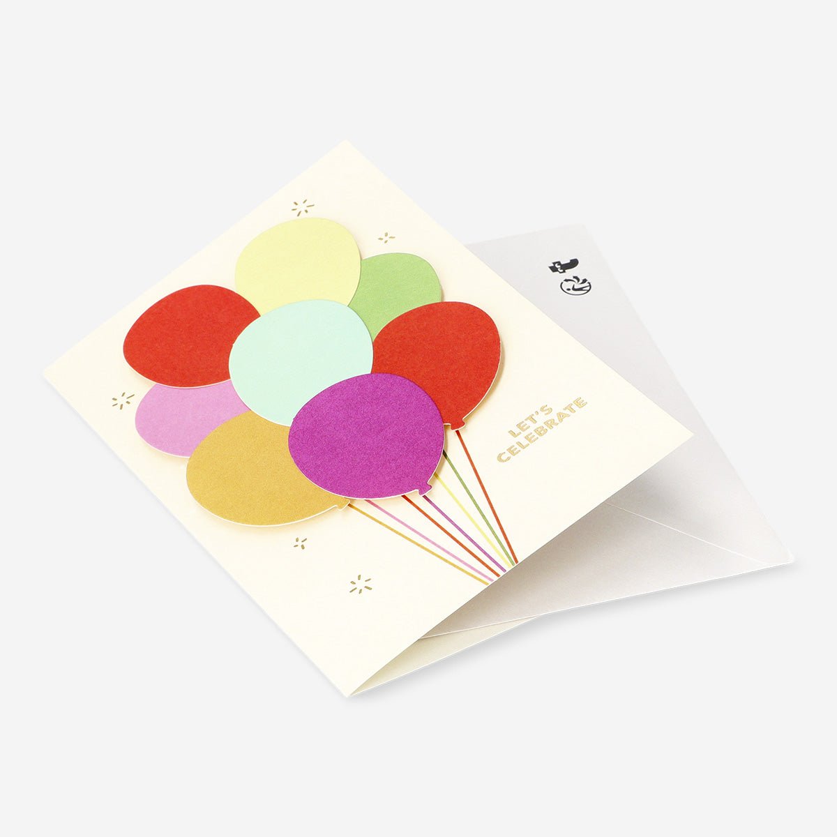 CARD W ENVELOPE LAYERS BALLONS