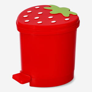 Kırmızı Çilek Şeklinde Plastik Mini Çöp Kutusu