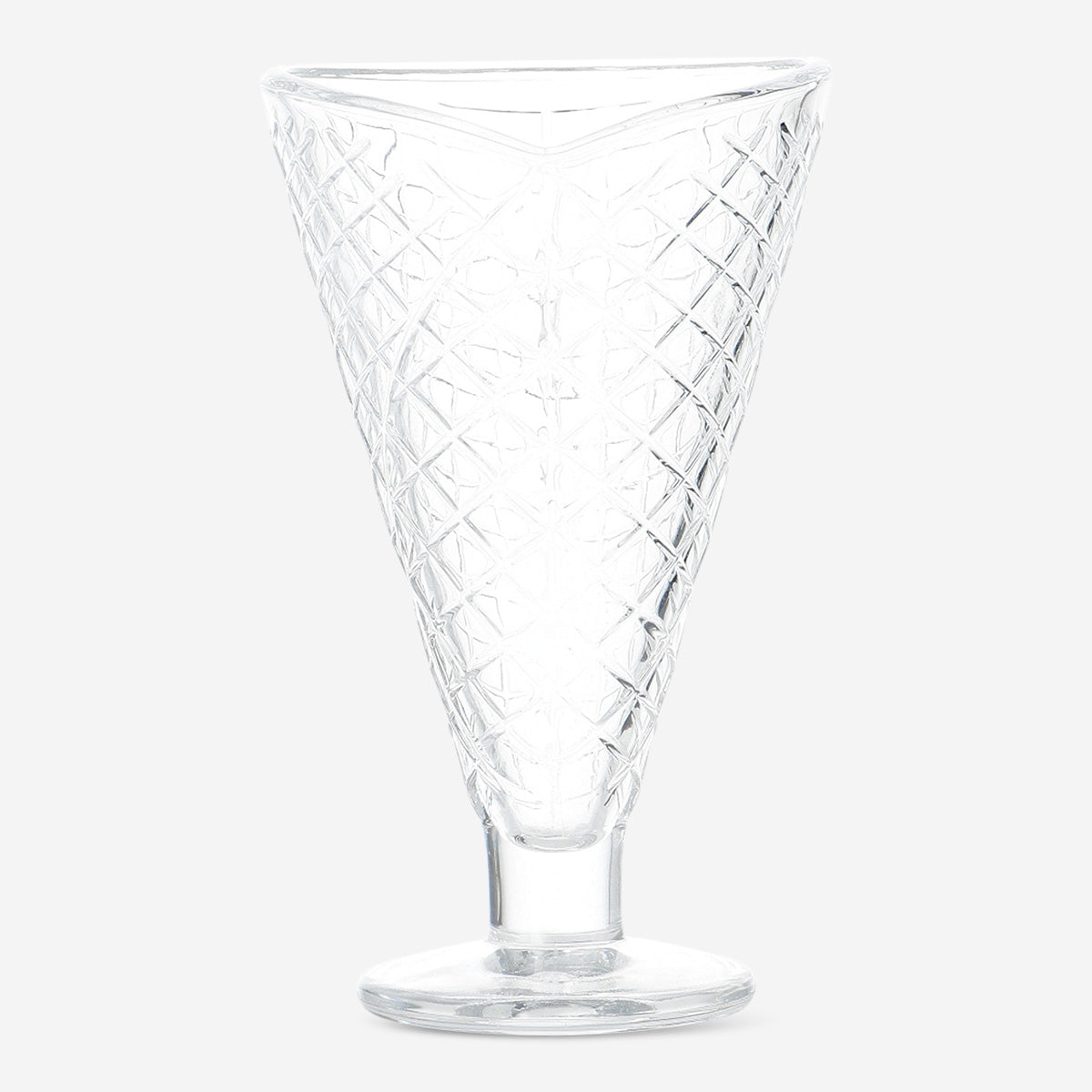ICE CREAM BOWL GLASS D9,5XH16,5CM