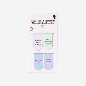 4'lü Pastel Renkli Mıknatıslı Kitap Ayracı