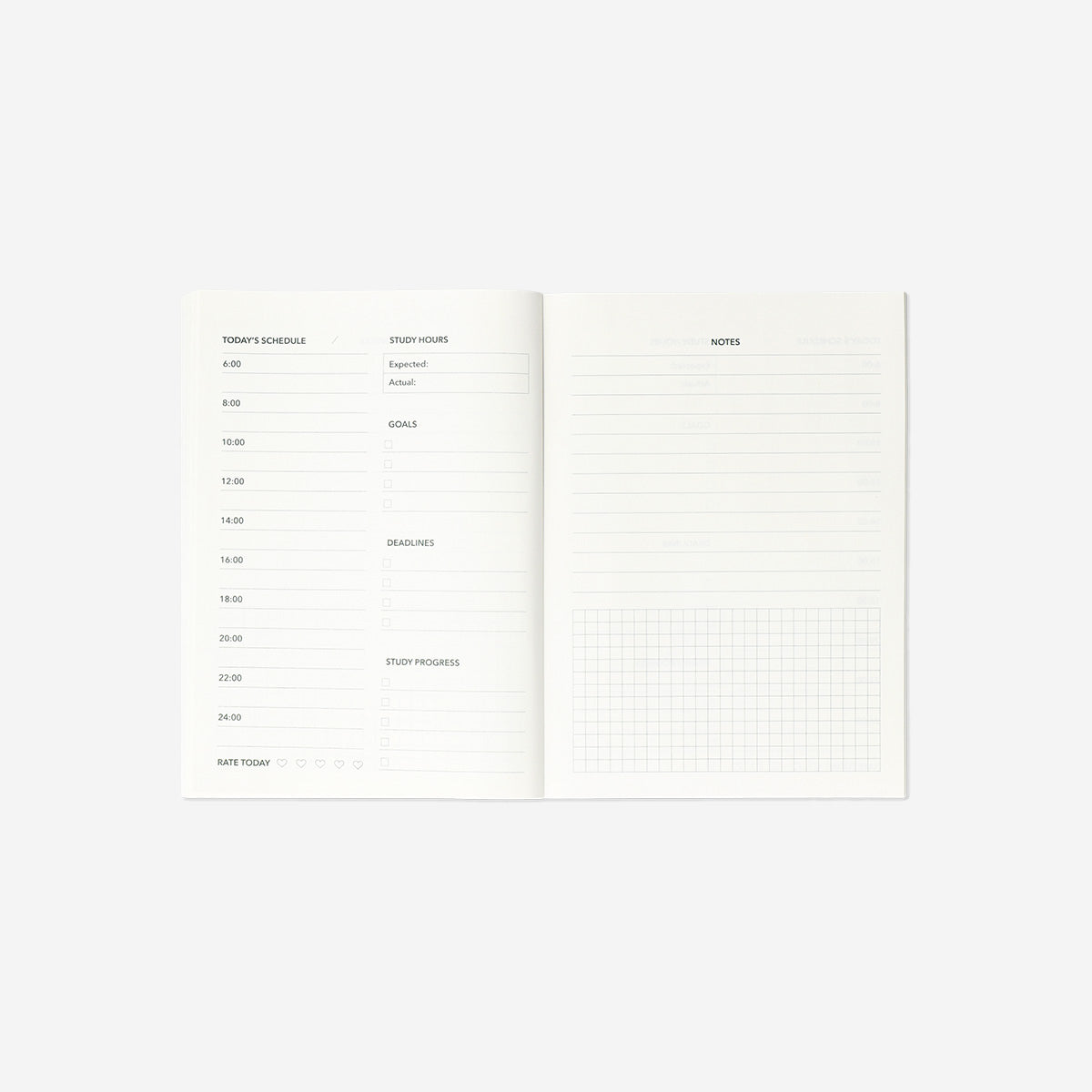 Yeşil Haftalık Çalışma Planlayıcı Defter