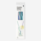 REUSABLE STRAWS SWIRL SOLID COLORS 12 PCS