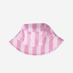 Pembe Çizgili Bucket Şapka