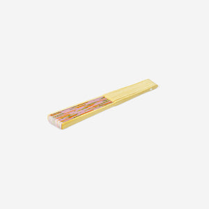 Ananas Desenli Pembe Bambu Yelpaze