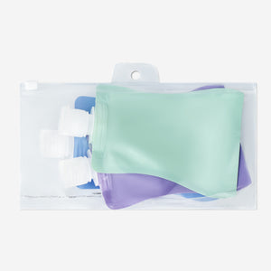 TRAVEL POUCH LIQUID DISPENSERS 90ML IN EVA BAG 3PCS