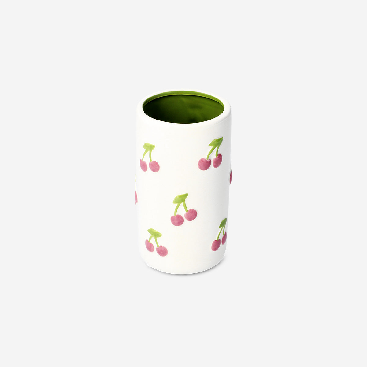 VASE WITH EMBOSSED CHERRIES