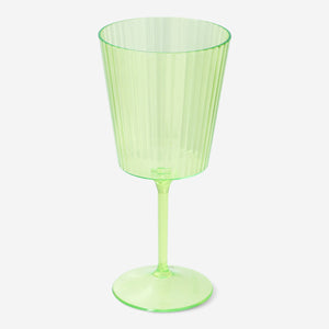 WINE GLASS PLASTIC GREEN COLOR