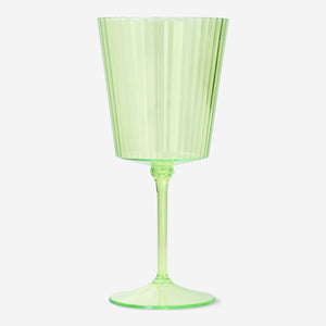 WINE GLASS PLASTIC GREEN COLOR