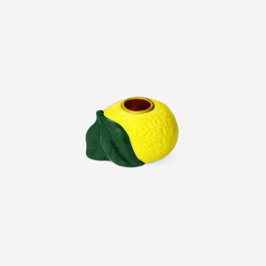 Sarı Limon Şeklinde Seramik Mumluk