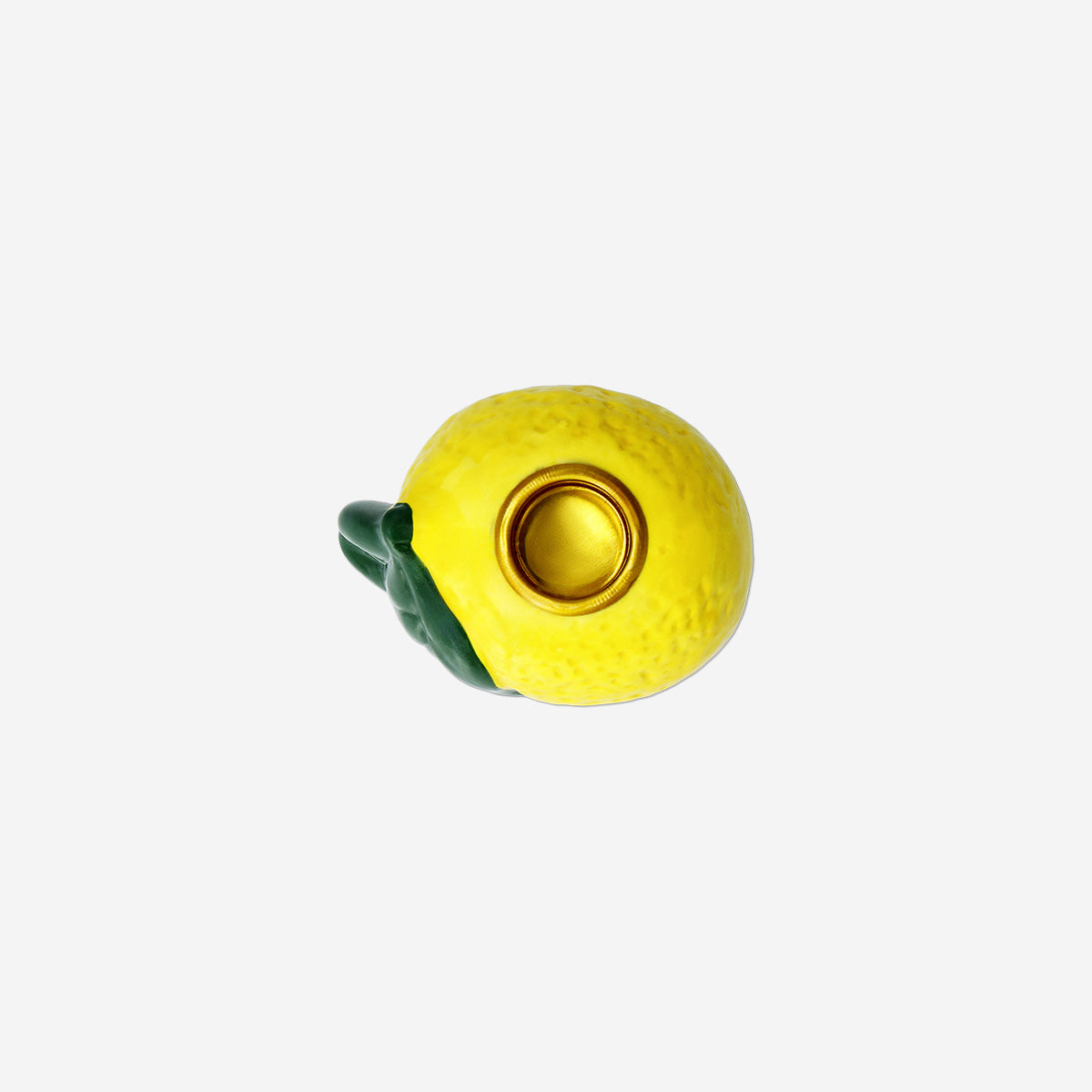 CANDLEHOLDER CERAMIC LEMON