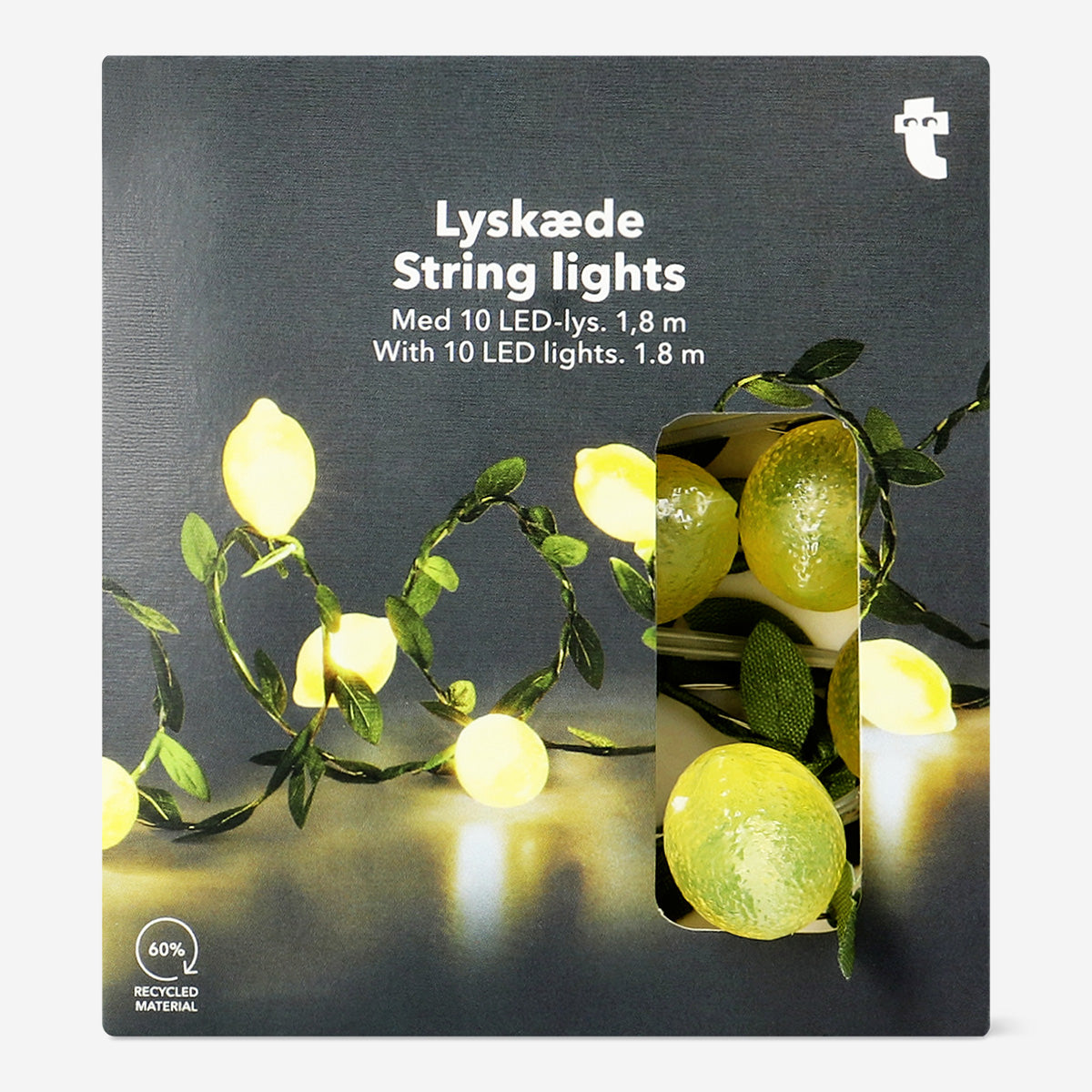 STRING LIGHT 10 PCS LED RECYCLED LEMONS
