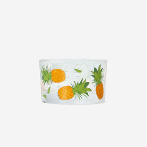 Ananas Desenli Cam Tealight Mumluk