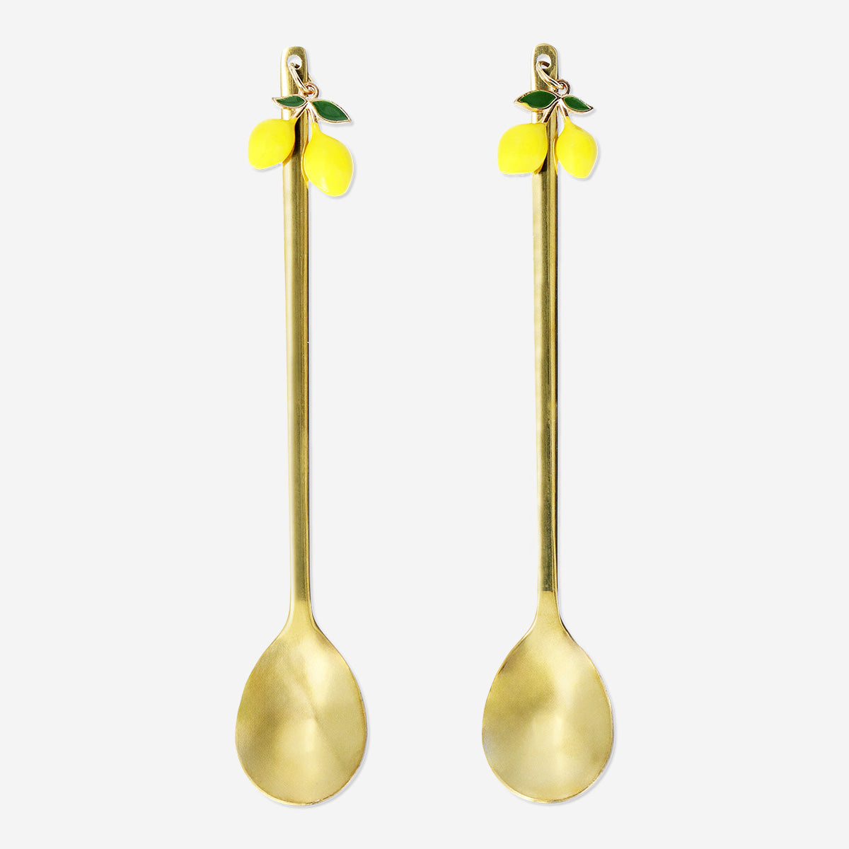 2'li Limon Detaylı Gold Tatlı Kaşığı