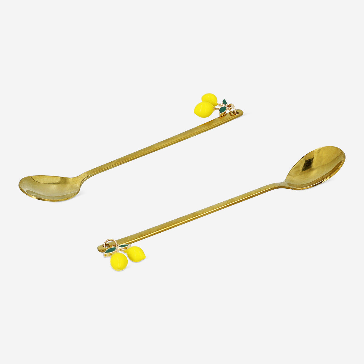 2'li Limon Detaylı Gold Tatlı Kaşığı