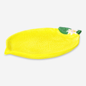 Sarı Limon Şeklinde Seramik Tabak