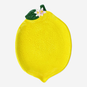 Sarı Limon Şeklinde Seramik Tabak