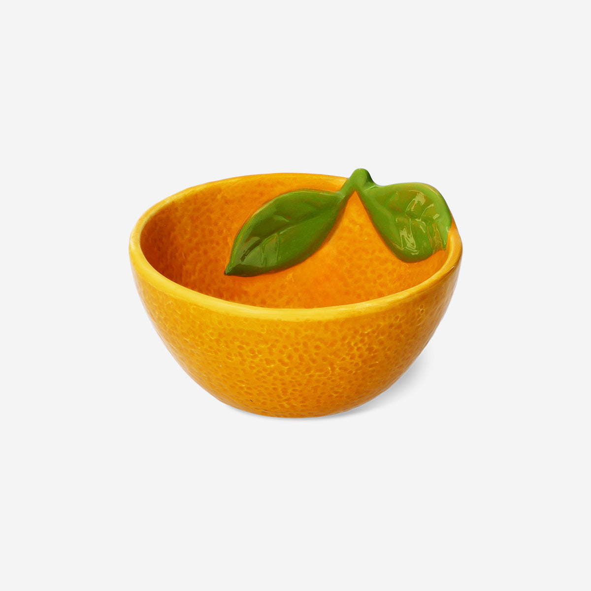 BOWL CERAMIC SHAPED AS ORANGE MEDIUM ORANGE COLOR