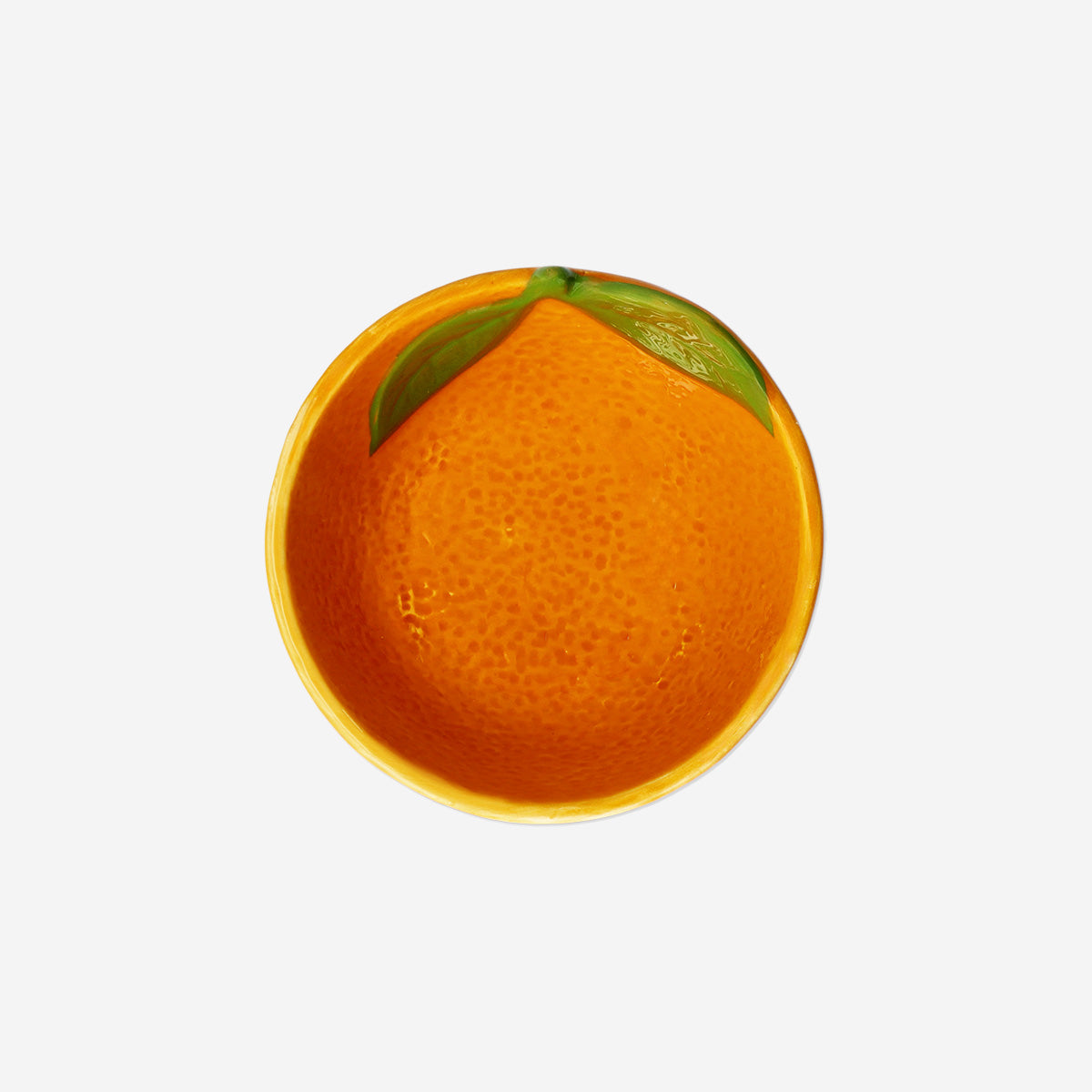 BOWL CERAMIC SHAPED AS ORANGE MEDIUM ORANGE COLOR