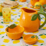 BOWL CERAMIC SHAPED AS ORANGE MEDIUM ORANGE COLOR