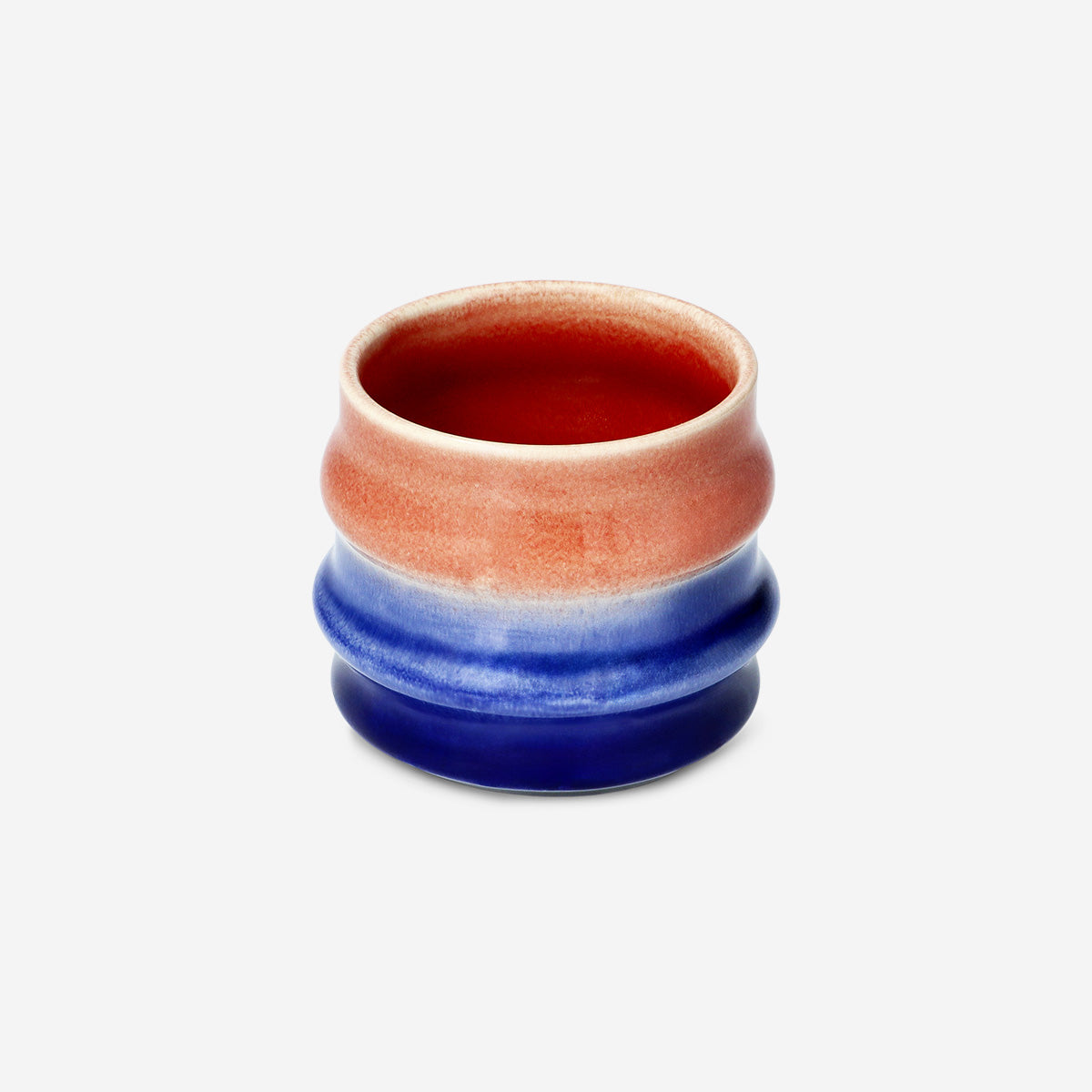 Pembe Mavi Seramik Glaze Kupa