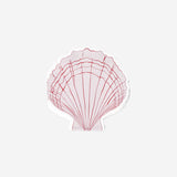 NAPKIN SHAPED AS CLAM ORANGE 16PCS 14x14cm