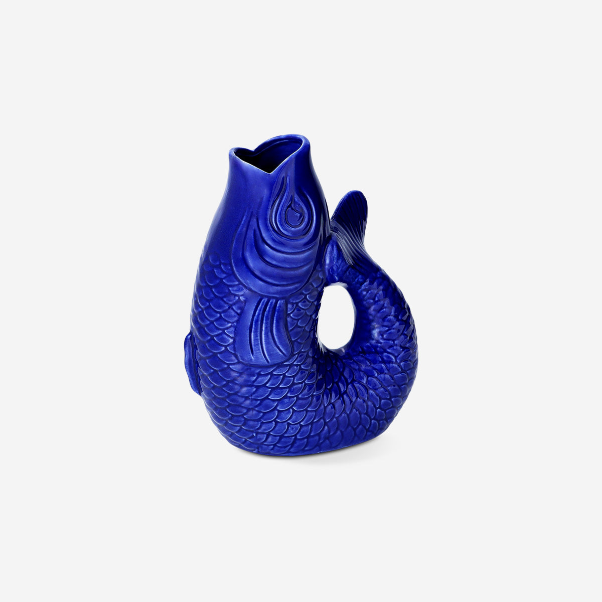VASE FISH BLUE