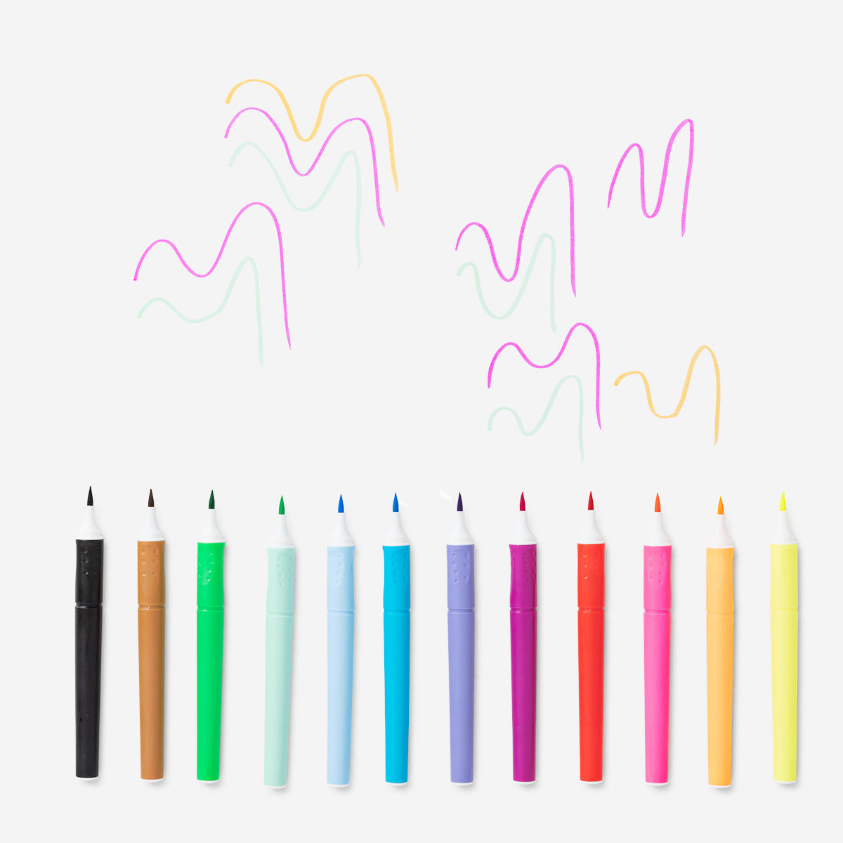 BRUSH MARKERS 12PCS
