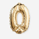 BALLOON FOIL 0 GOLD 35 CM