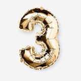 3 Numaralı Gold Folyo Balon