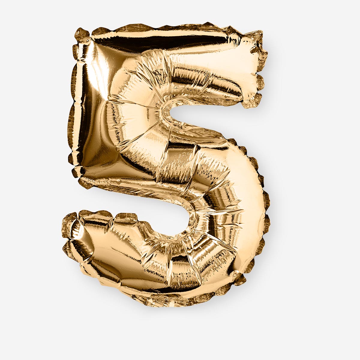 BALLOON FOIL 5 GOLD 35 CM