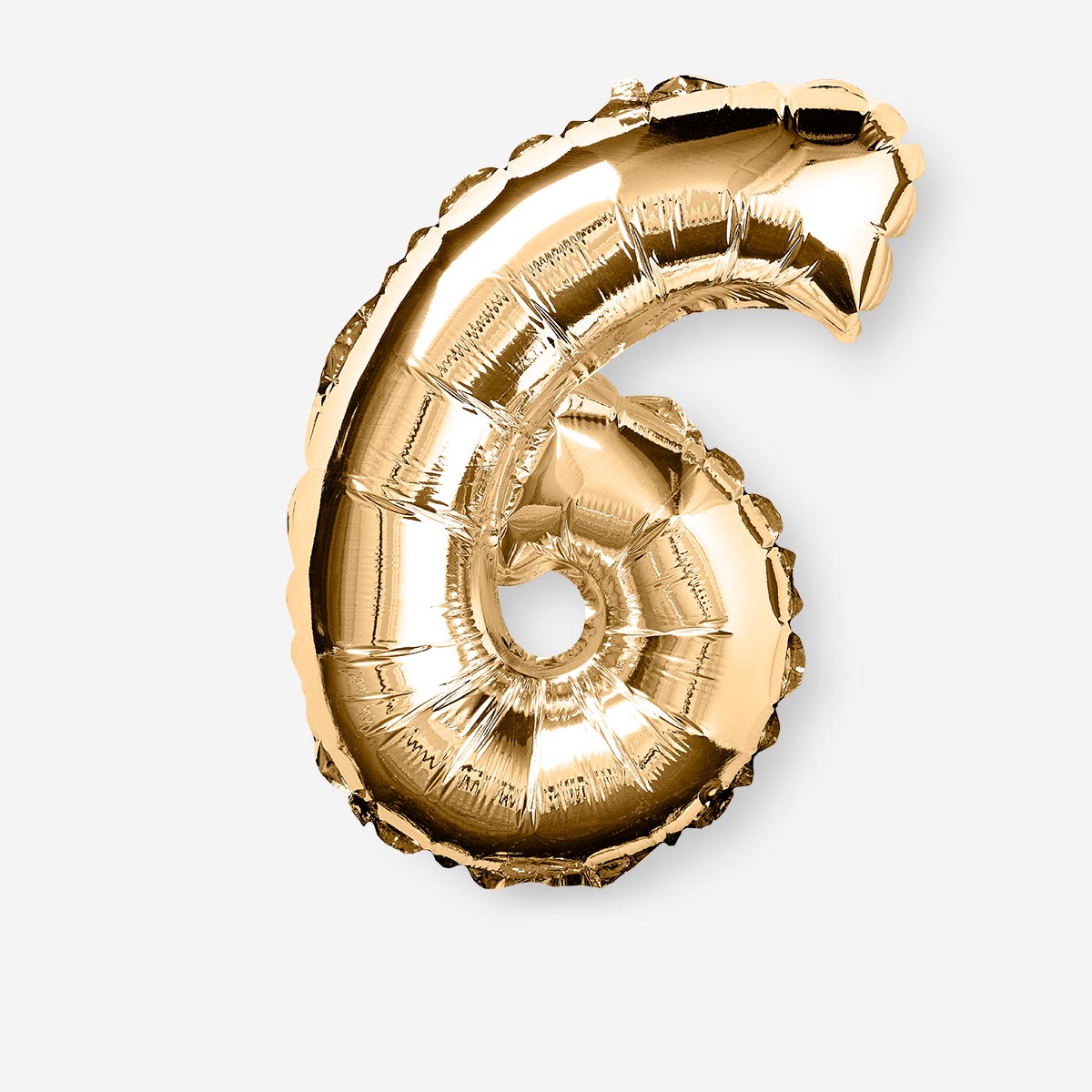 BALLOON FOIL 6 GOLD 35 CM