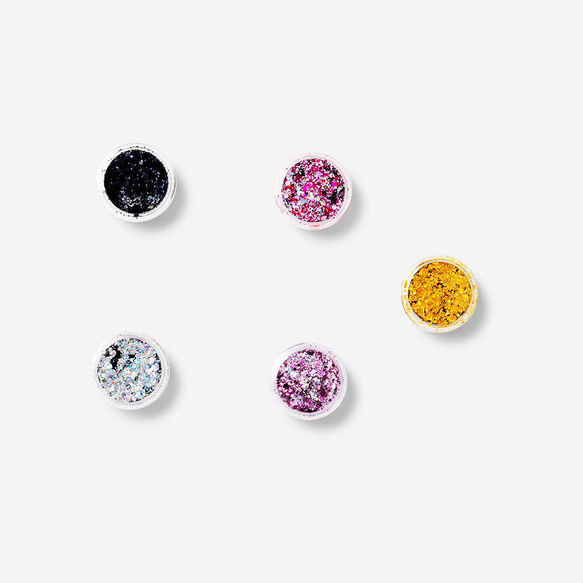 HAIR AND BODY GLITTER SET 5 GRAM JARS 5PCS