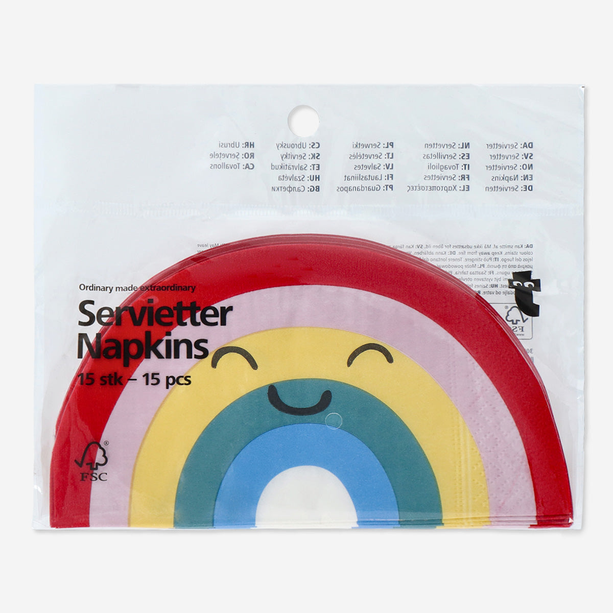 NAPKINS SHAPED RAINBOW
