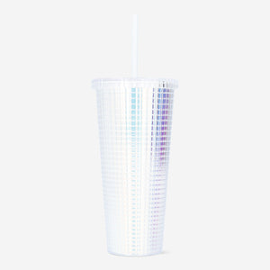 Beyaz Pipetli Plastik Bardak