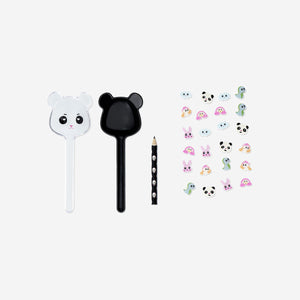 Panda Detaylı Kalemli Silgi Seti