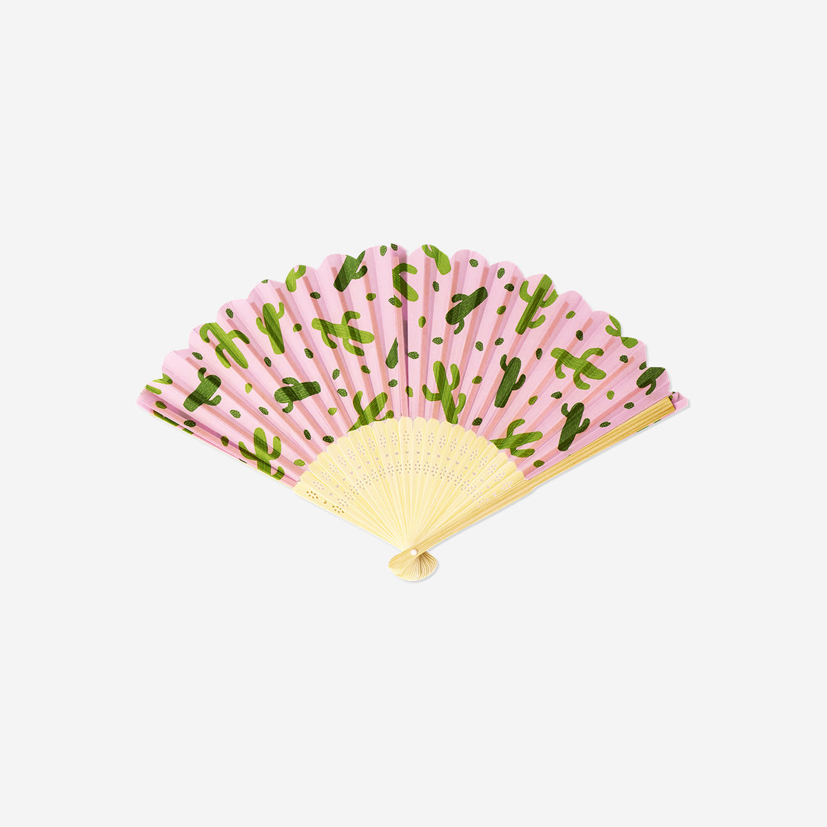 FAN BAMBOO FOLDABLE CACTUS SCALLOP