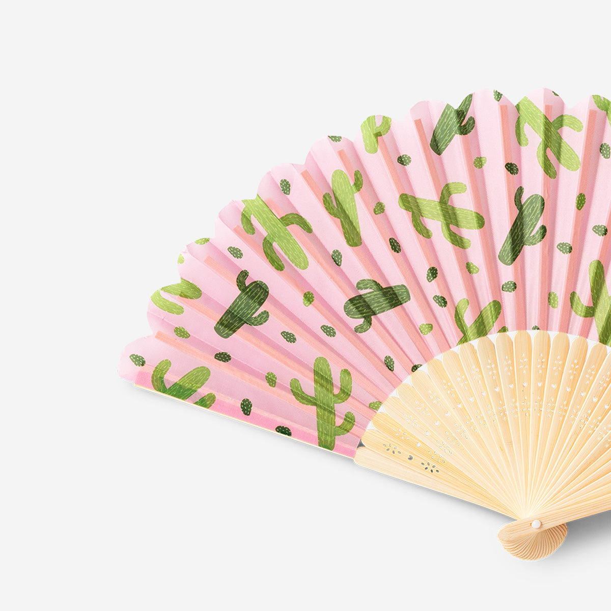FAN BAMBOO FOLDABLE CACTUS SCALLOP
