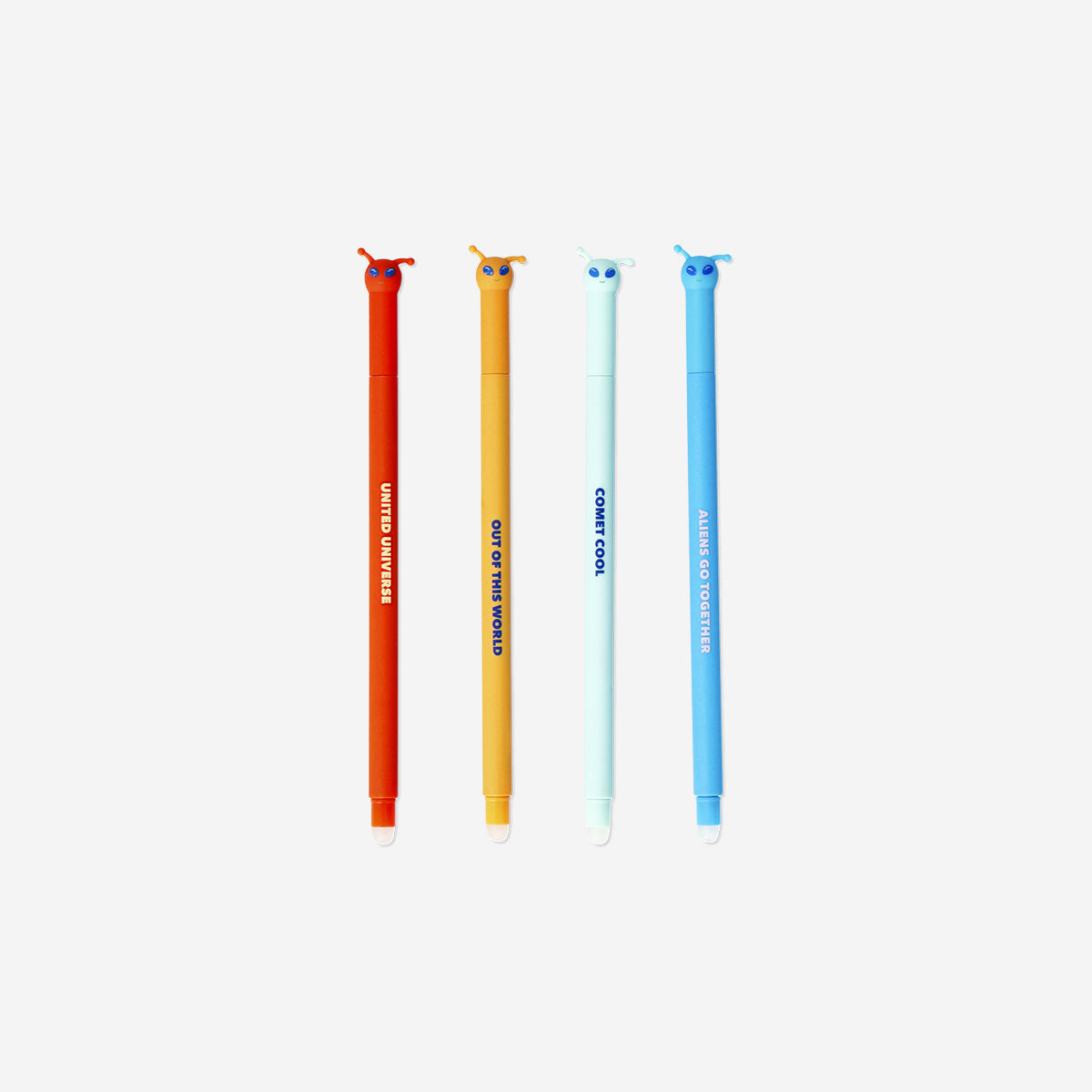 ERASABLE GEL PENS ALIENS 4 PCS
