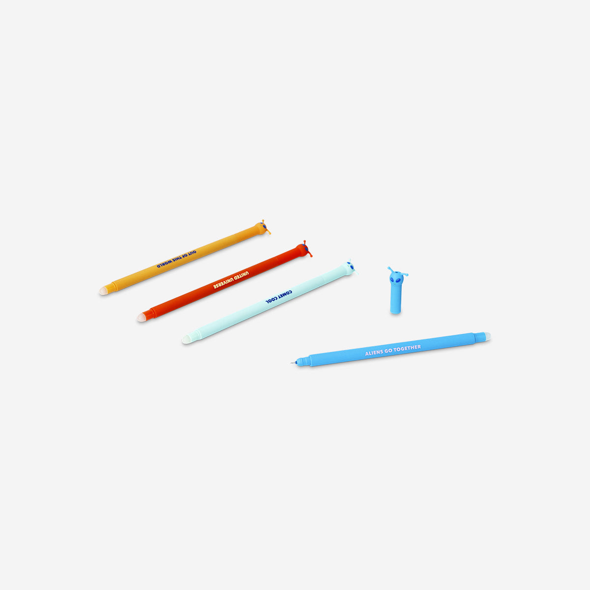 ERASABLE GEL PENS ALIENS 4 PCS