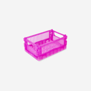 Şeffaf Pembe Plastik Katlanabilir Kutu