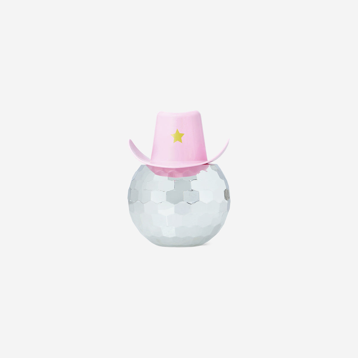 VASE PLASTIC COWBOY HAT DISCO PINK