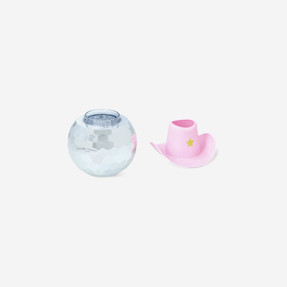 VASE PLASTIC COWBOY HAT DISCO PINK