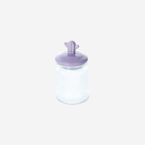 JAR GLASS W CERAMIC CACTUS SHAPED LID