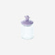 JAR GLASS W CERAMIC CACTUS SHAPED LID
