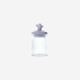 JAR GLASS W CERAMIC CACTUS SHAPED LID