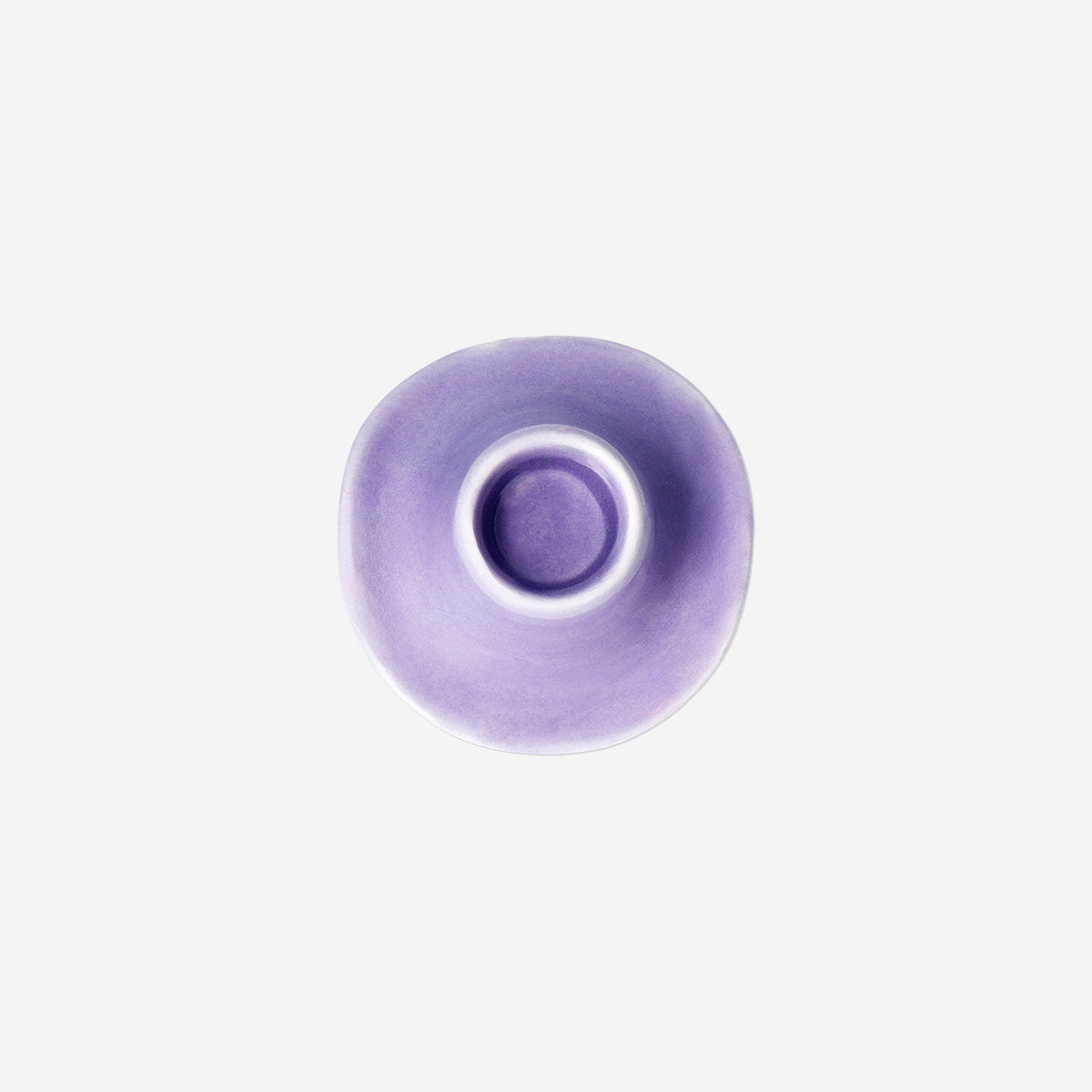 CANDLE HOLDER CERAMIC AS COWBOY HAT PURPLE