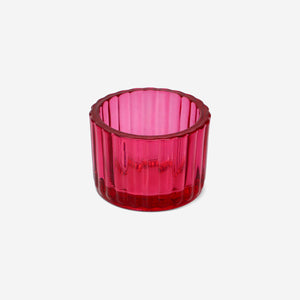 Pembe Cam Tealight Mumluk