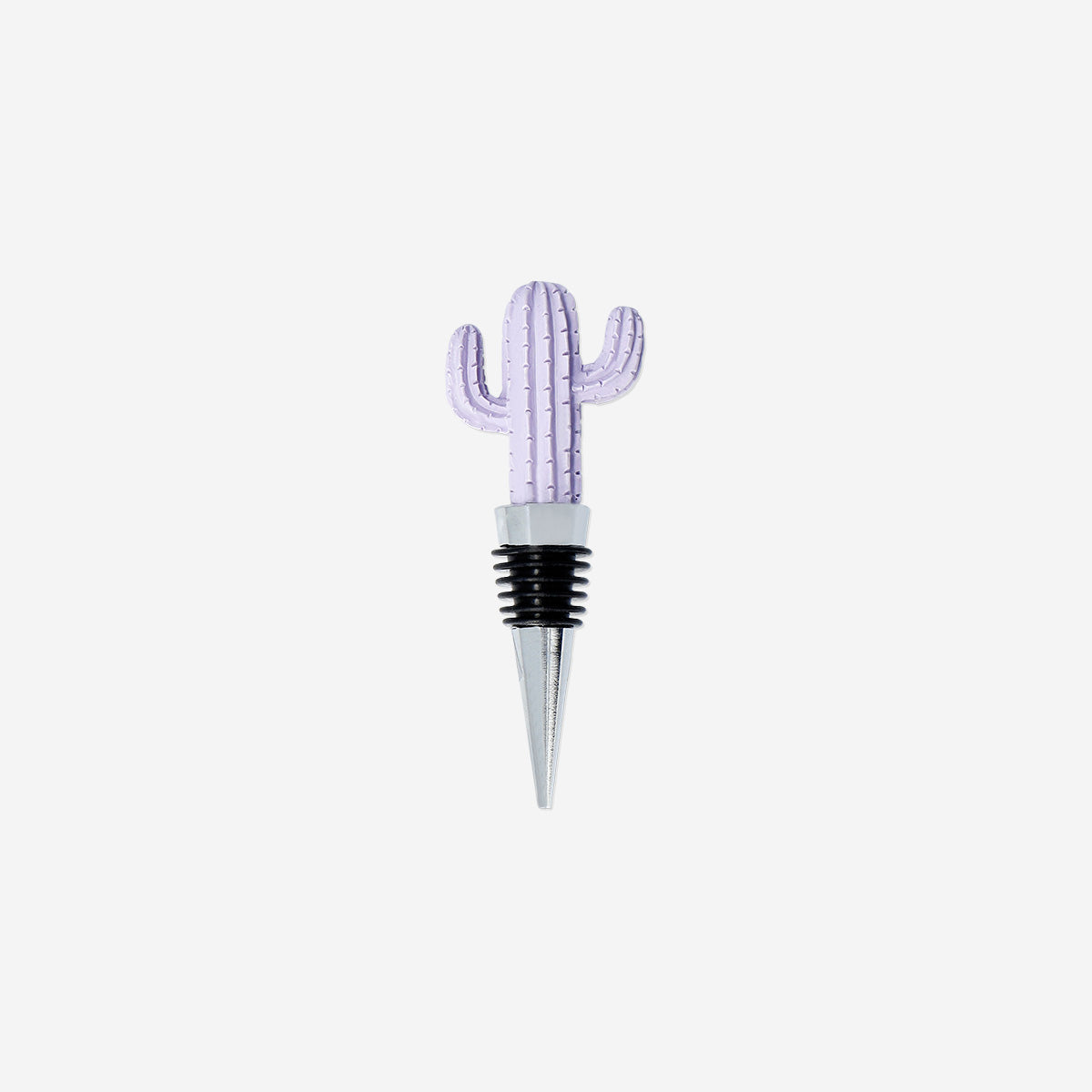WINE STOPPER CACTUS SHAPE PURPLE