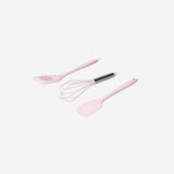 UTENSILS SET 3 PCS SILICONE AND SS PINK