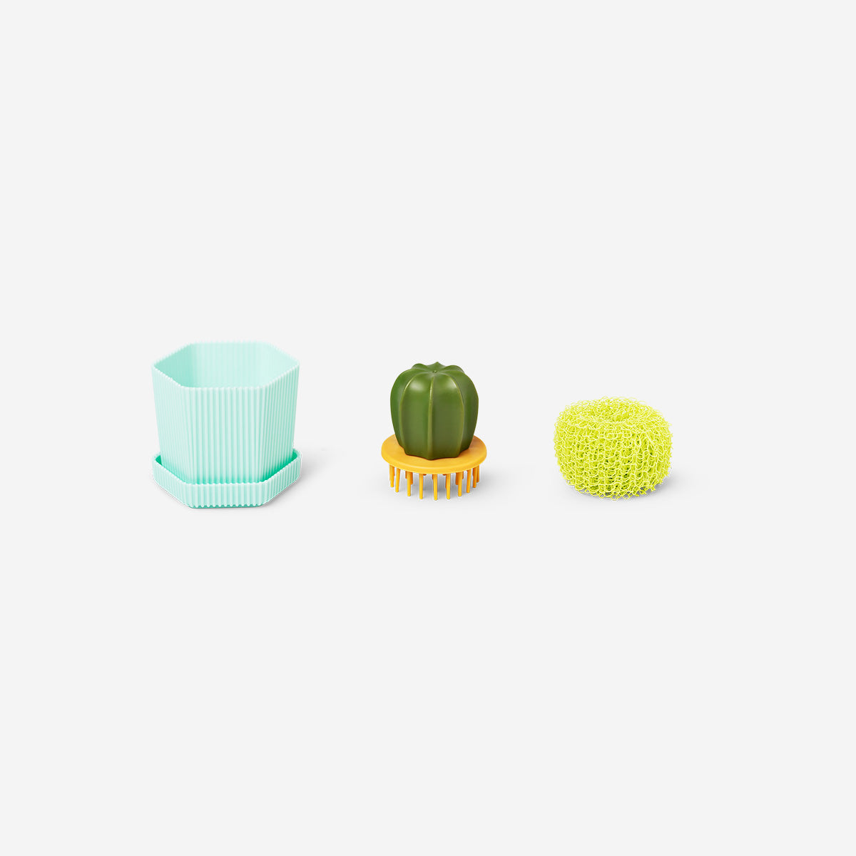BRUSH CLEANING IN HOLDER CACTUS SHAPE